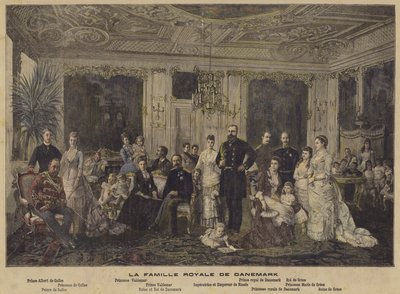 De Deense koninklijke familie door French School